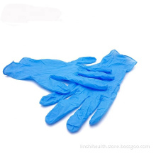 Printed With Logo Disposable Powder-free Blue Nitrile Gloves